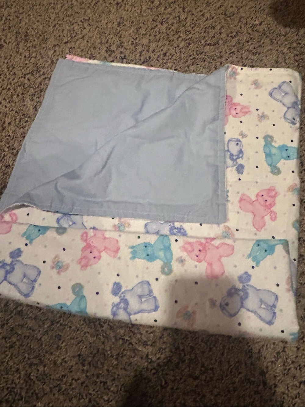Handmade Flannel Baby Blanket balloon animals 43x34